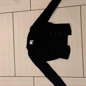 Twik Black Ribbed Knit Top